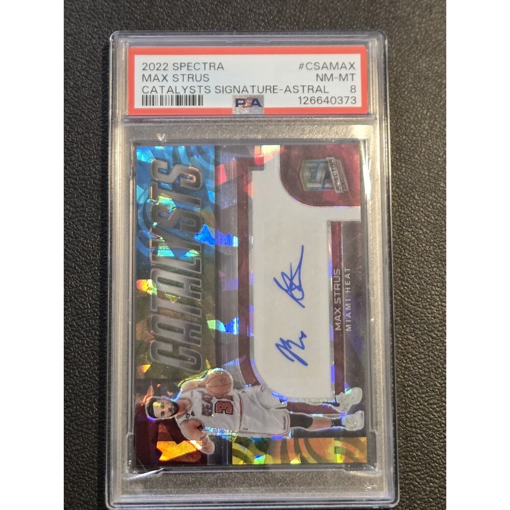 2022 Panini Spectra Catalysts Signatures Max Strus Signature-Astral PSA 8 #/49